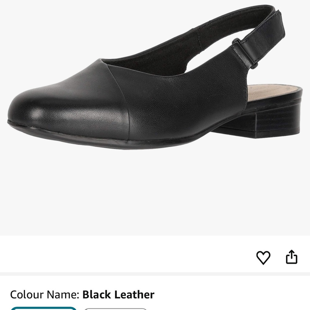 New Clarks Juliet Pull Slingback Low Heel Shoe Sz 11 N